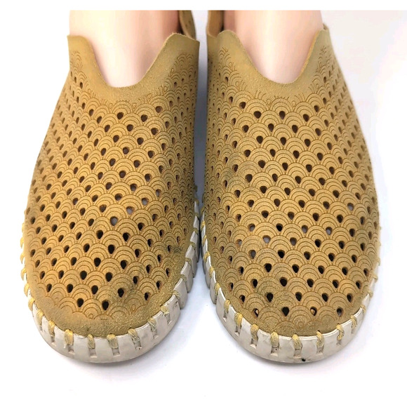 Ilse Jacobsen Tulip Shoe Womens 40 EU 9.5 US Citronella Mustard Yellow READ - Picture 4 of 15
